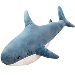 М'яка плюшева іграшка-антистрес іграшка-подушка обіймашка Shark Doll "Акула" 45 см