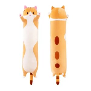Іграшка подушка обіймашка Кіт батон, довгий кіт у різних кольорах 50 см