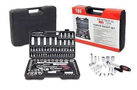 Набір інструментів для будинку машини гаража Kraft Royal Line 108 PCS ручні інструменти - замовити