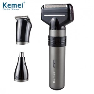 Чоловіча електробритва Kemei KM-1210 3в1 триммер для волосся універсальний