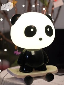 Панда настільна лампа на ковзанах