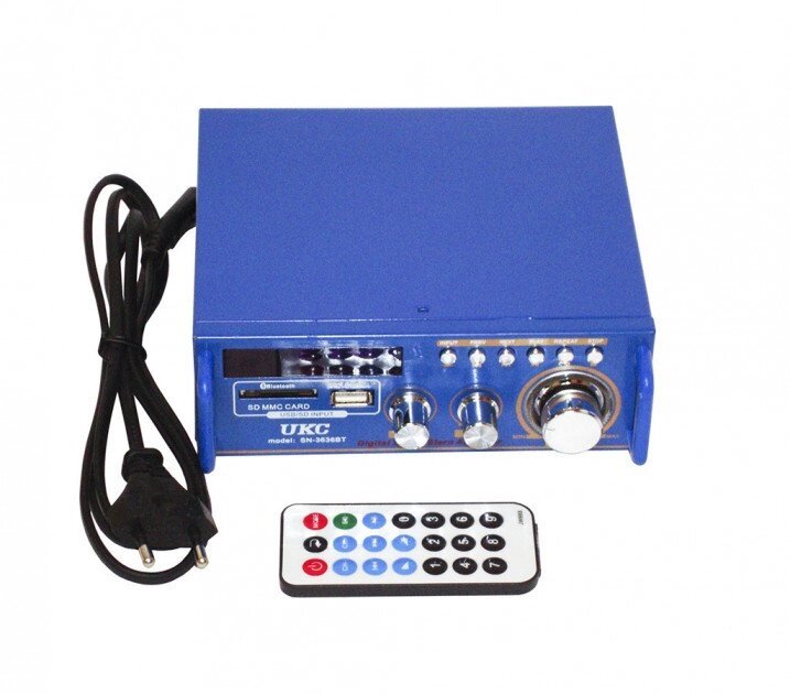 Підсилювач звуку UKC SN-3636BT стереопідсилювач - гарантія