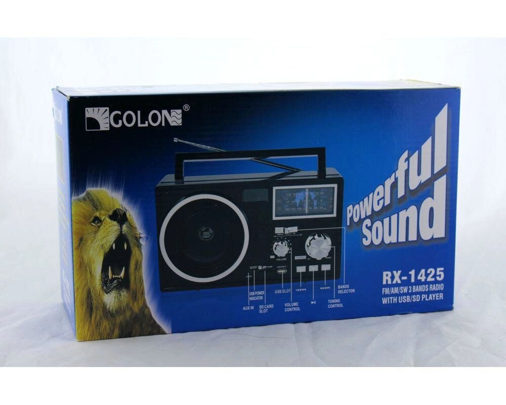 Радиоприемник-плеер MP3/WMA Golon Радио RX 1425 переносной - знижка