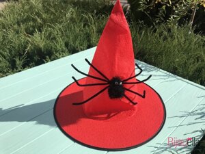 Маскарадная шляпа Ведьмочка с большим пауком колпак для Хеллоуина постановки вечеринки