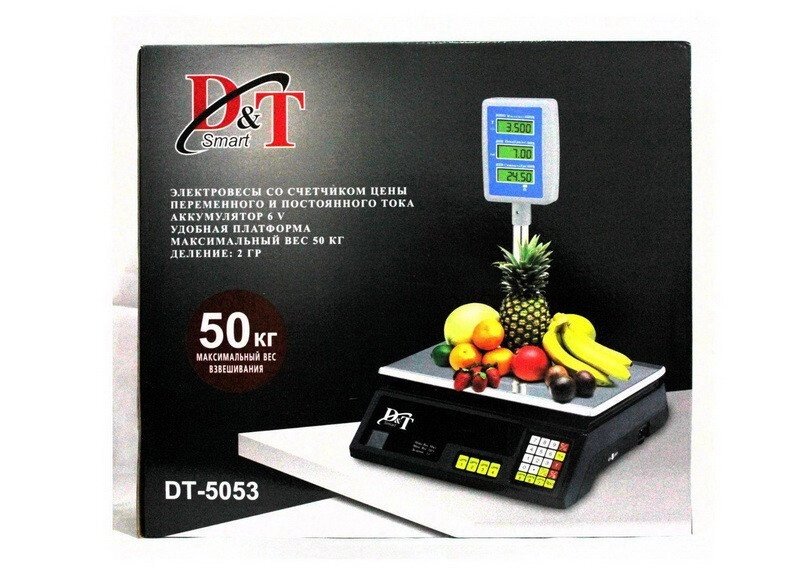 Торговельні ваги настільні D &amp; T DT-5053 до 50 кг зі стійкою - опис