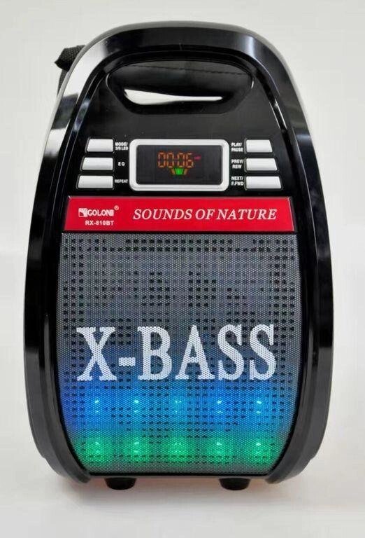 Колонка комбік Bluetooth Golon RX-810 BT mp3 радіомікрофон пульт світломузика - Україна