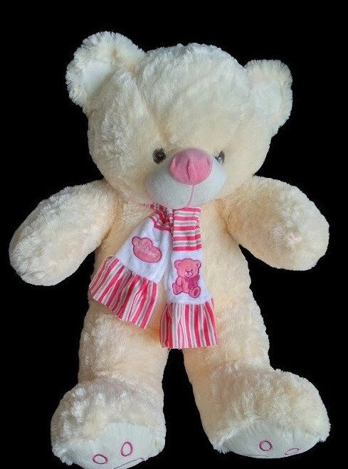 Мишка 41 см з милим рожевим шарфом плюшева іграшка подарунок на День Святого Валентина 8 березня День Народження - вибрати