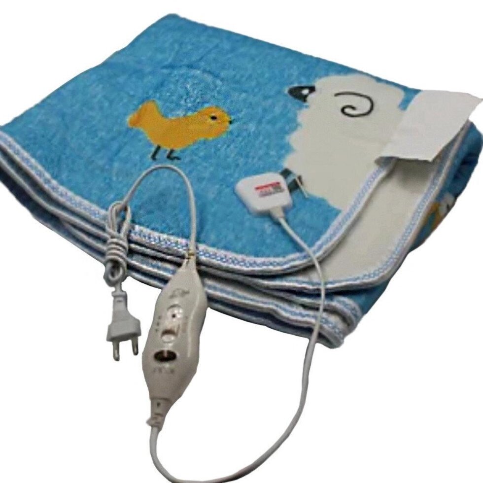 Електропростирадло electric blanket 150 * 120 см sky blue електрична зігріває простирадло - акції