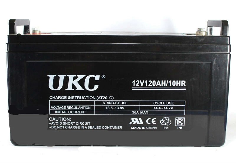 Гелевый аккумулятор BATTERY GEL 12V 120A UKC источник питания стойкий и надежный - відгуки