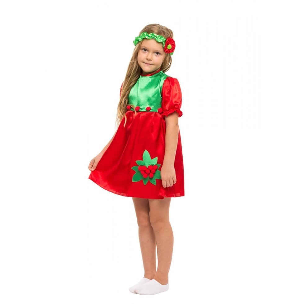 Дитячий маскарадний костюм Калинки для дівчинки плаття і пов&#039;язка - замовити
