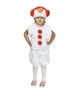Дитячий новорічний костюм Сніговика від 3 до 7 років, червоний