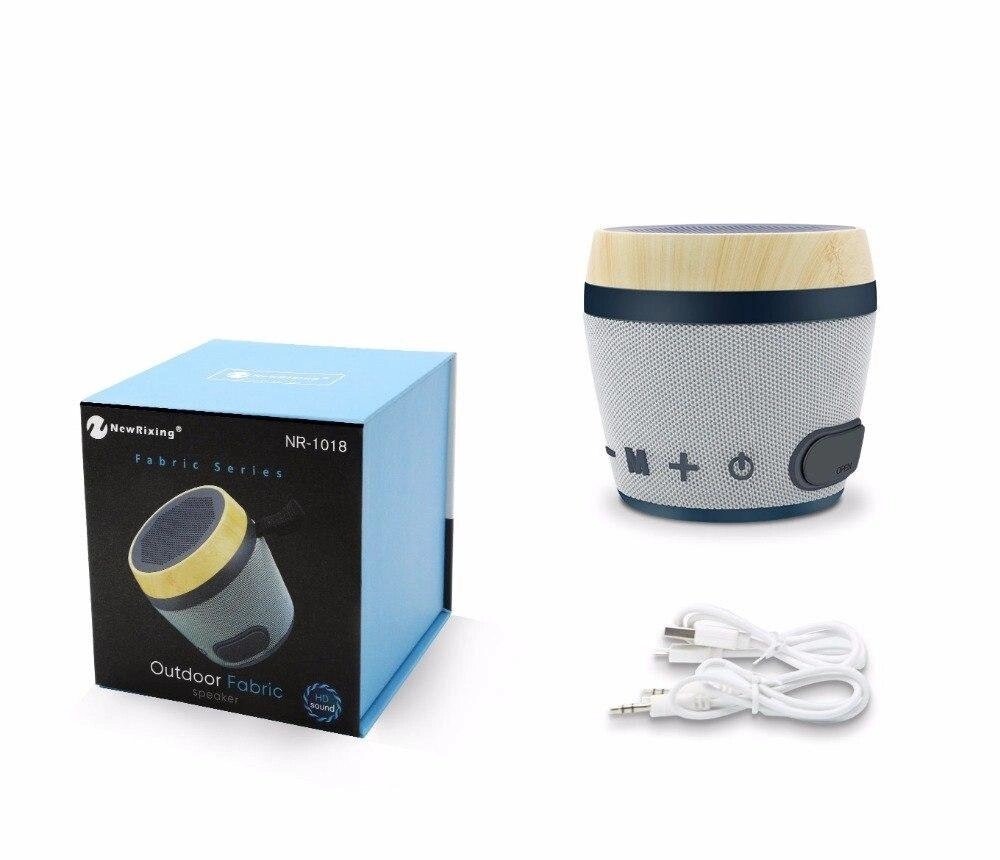 Bluetooth динамік портативна колонка New Rixing NR-1018 стерео сабвуфер MP3-плеєр з мікрофоном AUX - переваги