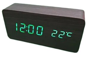 Настільний годинник електронні 862 S із зеленим підсвічуванням