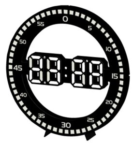 Електронний настільний годинник 3668L, від мережі, настінний, світлодіодний годинник