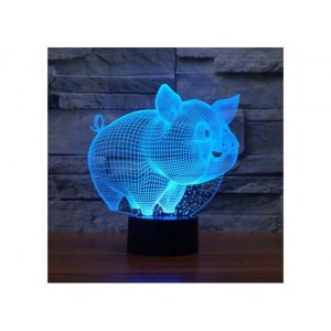 Необычный детский 3D ночник Свинка 1103 светодиодный настольный светильник