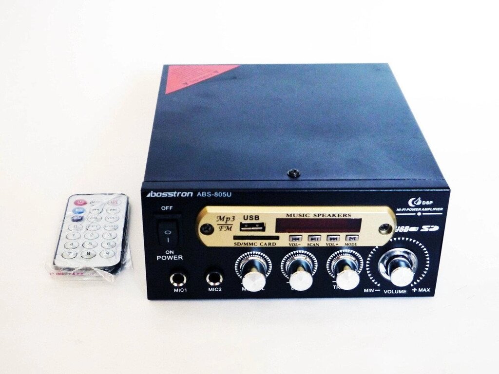 Підсилювач звуку Bosstron ABS-805U USB + SD + FM + Karaoke - роздріб