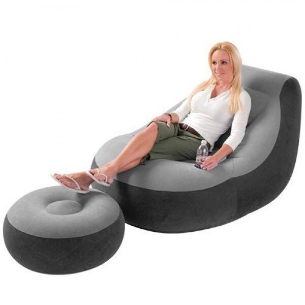 Надувне крісло з пуфом Intex Ultra Lounge 68564 (99x130x76 см) - відгуки