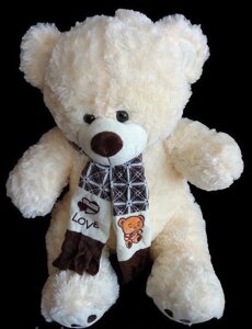 Плюшевий великий Ведмідь 95 см іграшка м'яка на подарунок ведмедик в шарфі