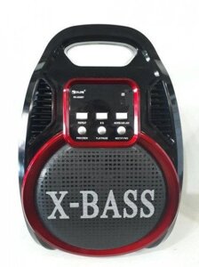 Радіоприймач портативний колонка комбік Golon RX-810 BT Bluetooth + MP3 радіомікрофон пульт світломузика