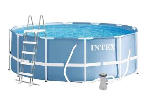 Каркасний басейн для літнього відпочинку Prism Frame Intex 26706 305Х99 см сходи насос-фільтр на 2006 л / ч