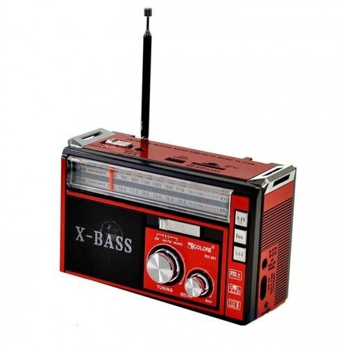 Радіоприймач RX-381 red Golon USB / SD функцією, знімним акумулятором і ліхтариком - гарантія