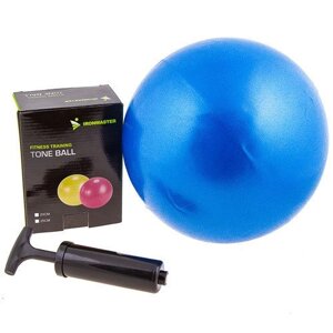 М'яч для пілатесу йоги 26 см синій IronMaster фітнес м'яч