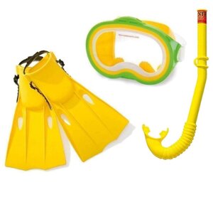 Набір для плавання Intex 55955 24-26 см дитячий комплект для дайвінгу жовтий