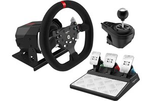 Ігрове кермо PXN V10 для перегонів ігор із механічною коробкою передач і 3 педалями для PC/PS3/PS4/XO/SWITCH
