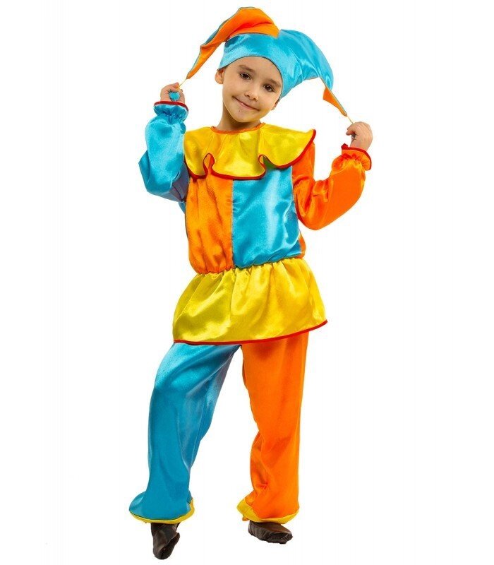 Дитячий костюм Скомороха на новорічний ранок 30-32-34 розміри, для хлопчиків - вартість