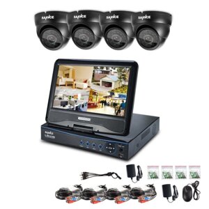 Наружная камера видео наблюдения SANNCE 10.1 "LCD 8CH HD 720P DVR 1200TVL Видеорегистратор + монитор 10″