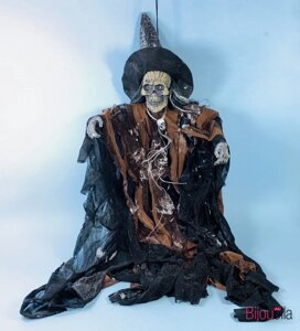Відьма в лахмітті підвісна страшна лялька декор для Хеллоуїна 60 * 30 см