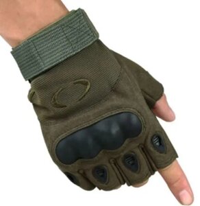 Тактичні рукавички військові без пальців (похідні, армійські, військові, мисливські) Зелений