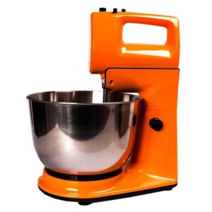 Стаціонарний кухонний міксер DSP КM-3015 300 Вт помаранчевий корпус чаша нержавіюча сталь