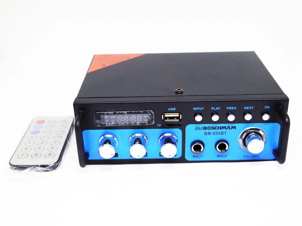 Підсилювач звуку BM AUDIO BM-600BT FM USB Караоке від компанії Інтернет магазин "Megamaks" - фото 1