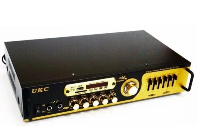 Підсилювач звуку UKC AV-121BT з Bluetooth, USB, FM приймач, Караоке від компанії Інтернет магазин "Megamaks" - фото 1