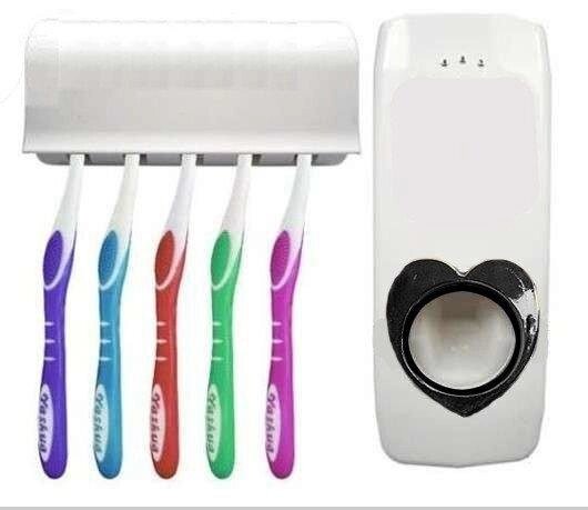Підставка для зубних щіток kaixin Дозатор для зубної пасти для ванної підвісний дозатор від компанії Інтернет магазин "Megamaks" - фото 1