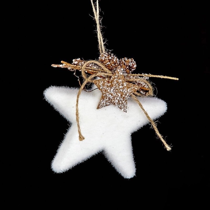 Підвісна зірка з дерев'яним декором зірочкою від компанії Інтернет магазин "Megamaks" - фото 1