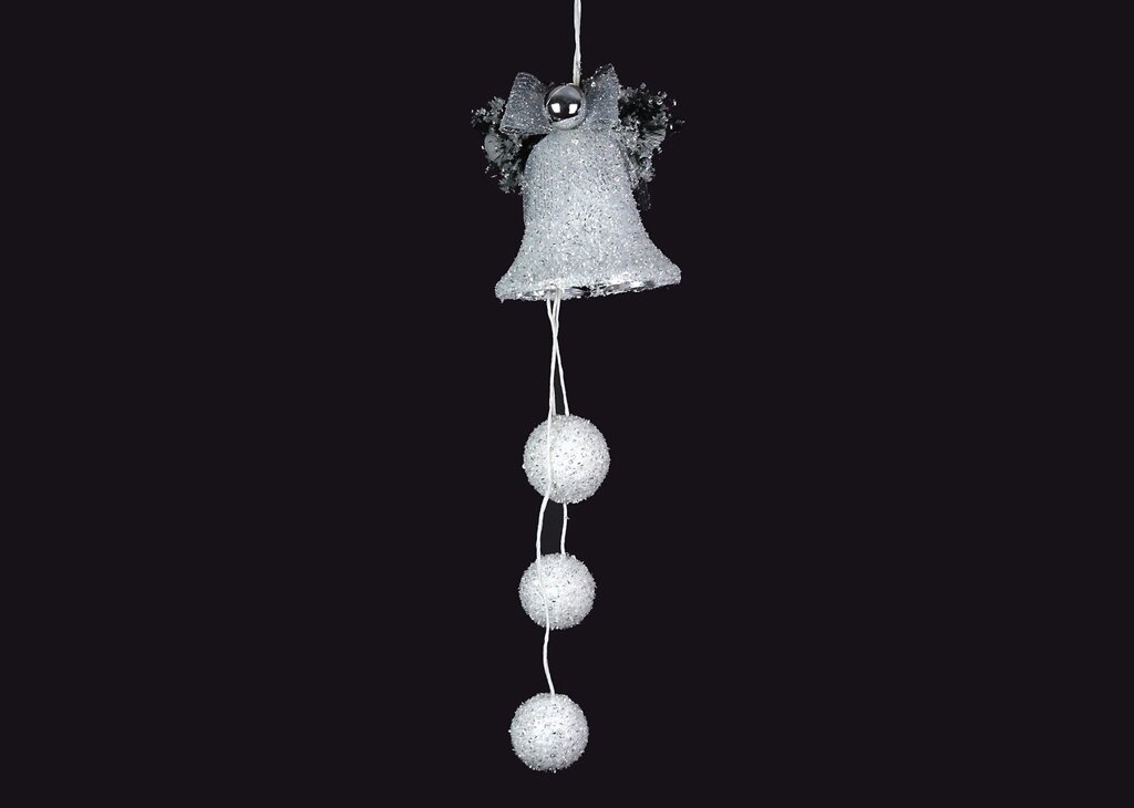 Підвісне декоративна прикраса Дзвін зі сніжками від компанії Інтернет магазин "Megamaks" - фото 1