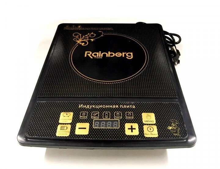 Плита індукційна Rainberg RB-811 2200 Вт настільна сенсорне управління від компанії Інтернет магазин "Megamaks" - фото 1