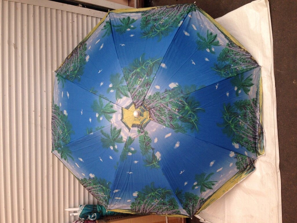Пляжний парасолька 2 м з напиленням регулюванням нахилу купола від компанії Інтернет магазин "Megamaks" - фото 1