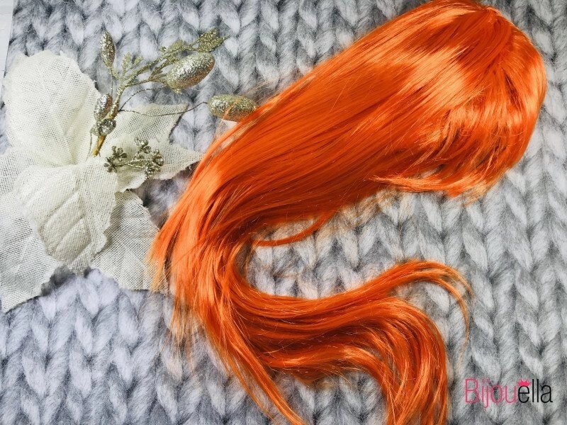 Помаранчевий довгий парик 58 см, 120 гр для доповнення карнавального способу від компанії Інтернет магазин "Megamaks" - фото 1