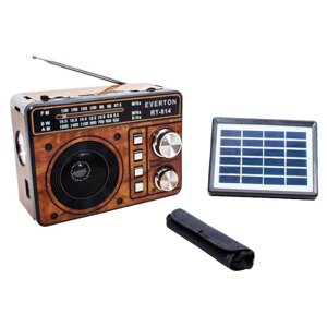 Портативне радіо Everton RT-814 Solar Panelli Phanariot акумуляторна USB-SD-FM