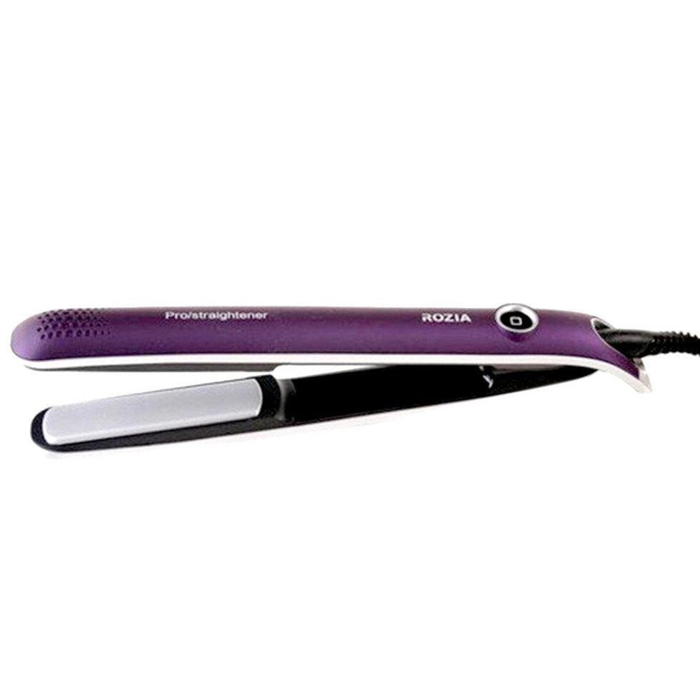 Прибор для волос утюжок ROZIA HR-728 выпрямитель фиолетовый від компанії Інтернет магазин "Megamaks" - фото 1