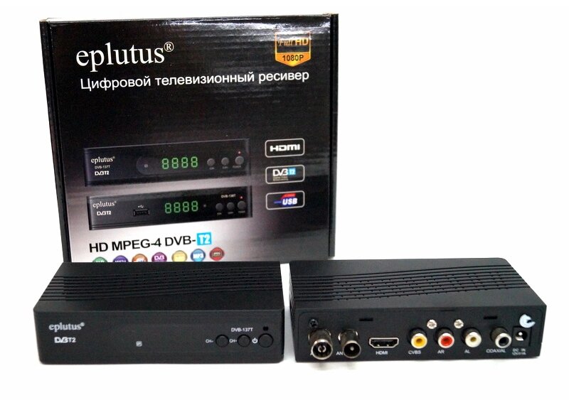 Приставка для телевізора тюнер Т2 Eplutus DVB-137T від компанії Інтернет магазин "Megamaks" - фото 1