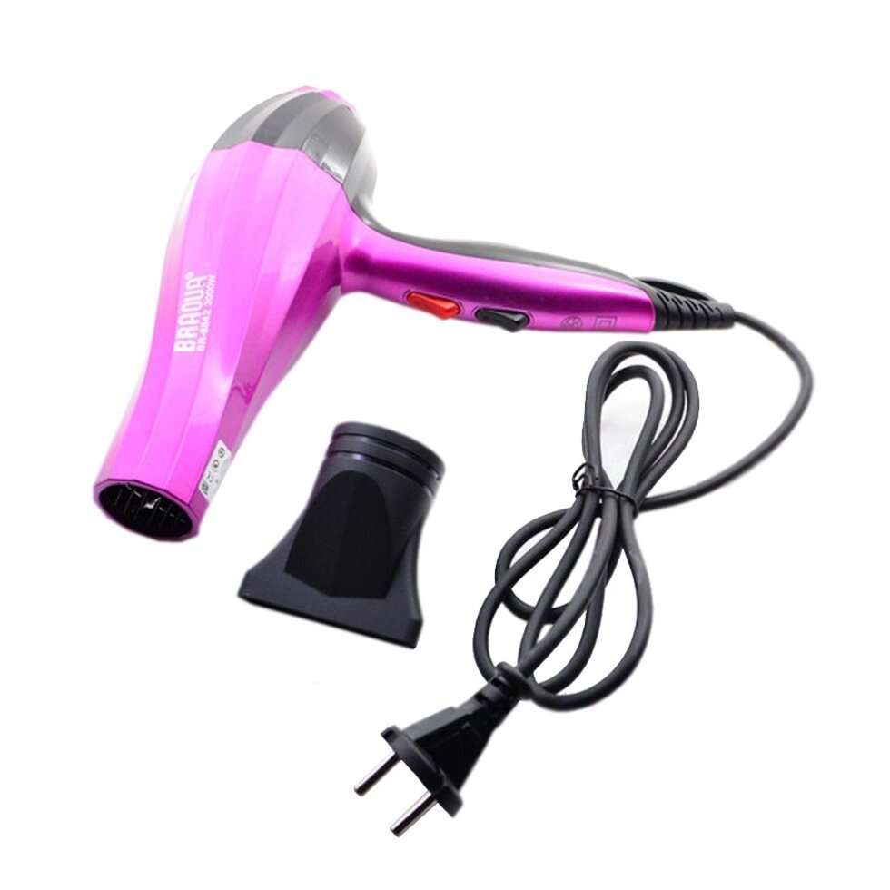 Професійний фен для волосся BRAOUA BR-8842 рожевий професійний від компанії Інтернет магазин "Megamaks" - фото 1