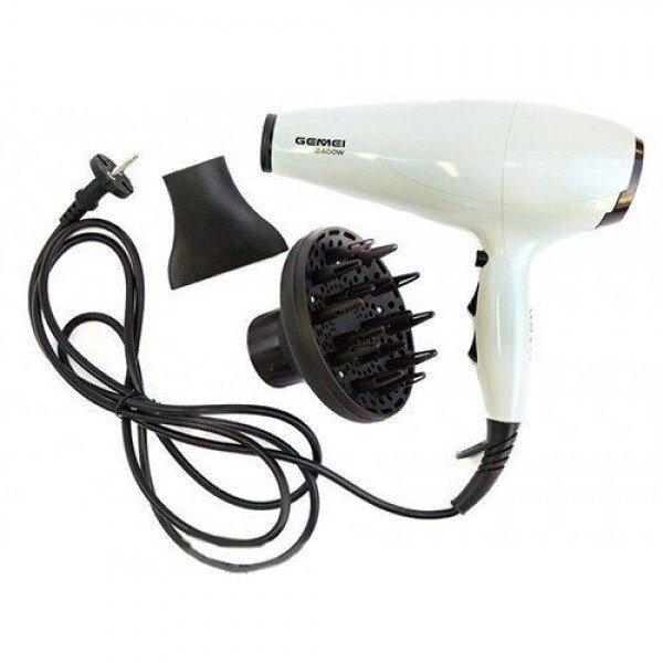 Професійний фен для волосся Gemei GM-105 2400 Вт насадка-концентратор дифузор від компанії Інтернет магазин "Megamaks" - фото 1