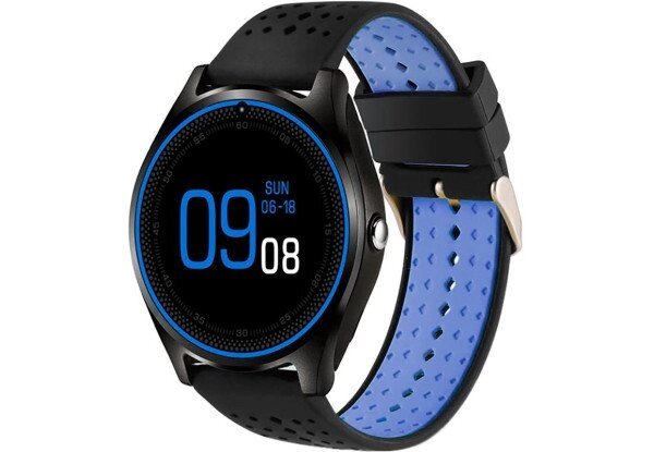 Розумні годинник-телефон Smart Watch V9 Android або iOS блакитний від компанії Інтернет магазин "Megamaks" - фото 1