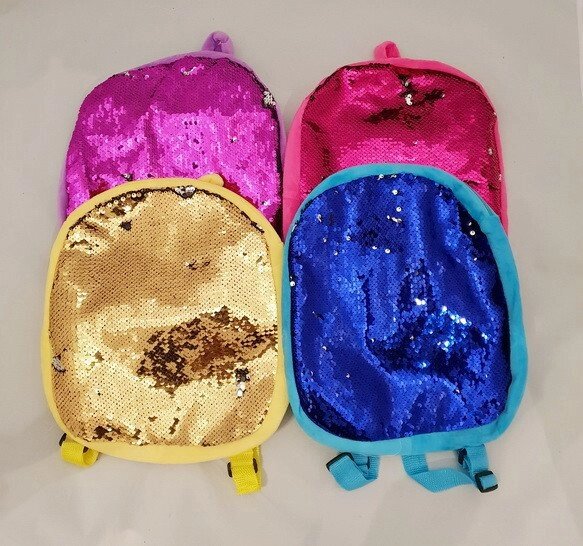 Рюкзак з паєтками дитячий однотонний 27 см 4 кольори від компанії Інтернет магазин "Megamaks" - фото 1