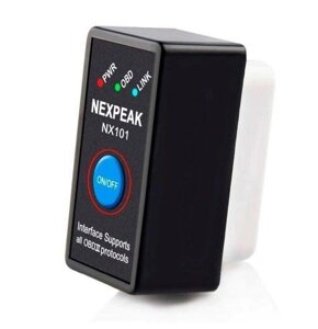 Сканер мультімарочний ELM 327 NEXPEAK NX101 V1.5 OBD2 mini Bluetooth діагностика автомобіля
