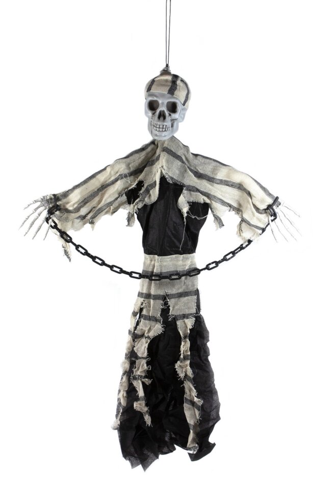 Скелет в ланцюгах - страшна лялька на Хеллоуїн підвісний декор від компанії Інтернет магазин "Megamaks" - фото 1